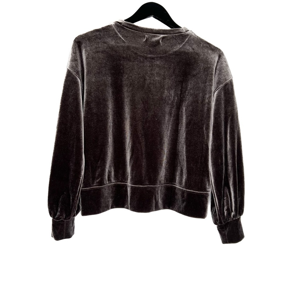 Madewell Sweater Velvet Balloon-Sleeve Sweatshirt - Picture 6 of 6